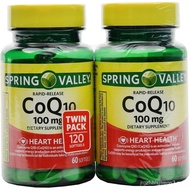 Spring Valley Co Q-10 100mg Heart Health Supplement, 120 Softgels