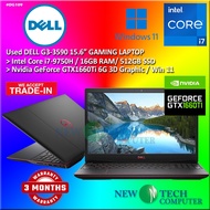 #DG109 USED DELL G3-3590 Gaming Laptop G3-3590 intel i7-9750H 16GB 512GB SSD NVIDIA GTX1660TI 6GB FH