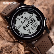 SANDA Waterproof LED Multi-Function Display Men Watch 411