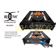 Power Amplifier Rdw Nd18Pro/Nd 18Pro/ Nd 18 Pro 4Ch 1800 Watt