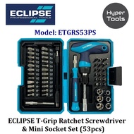 ECLIPSE T-Grip Ratchet Screwdriver & Mini Socket Set (53pcs) - Model: ETGRS53PS