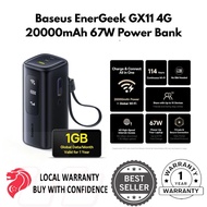 Baseus EnerGeek GX11 4G LTE Mobile Hotspot 20000mAh 67W Power Bank, Travel 150+ Countries, No SIM, W