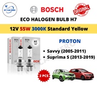 BOSCH Eco H7 Halogen Headlamp Bulb 12V 55W H7 Bulb for Proton Suprima S (2013-2019) / Savvy (2005-20
