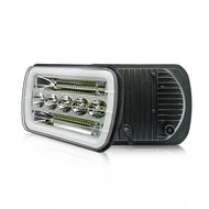 LED Daytime Running Light Two-Color Aperture 5 Beads 23cm Wrangler Modified Square Headlight LED Car