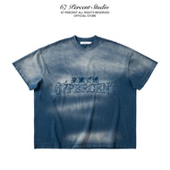 Wash T-SHIRT with Technical Embroidered Logo Effect 67PERCENT / 67% - SASHIKO T-SHIRT