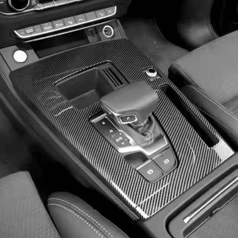 For Audi Q5 Q5L FY 2021 2022 2023 2024 LHD ABS Carbon Fiber Car Center Console Gear Shift Panel Fram