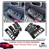 Honda Civic FE 2022-Present Power Window Switch Panel Protector Cover For Civic FE Car Accessories