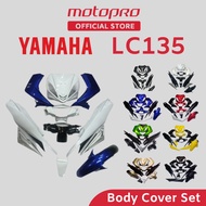 YAMAHA 135LC V1 4 Stroke Speed Body Cover Set Kit LC135 Coverset LCV1 LC - Kuning Hijau Matt Black N
