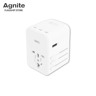 Agnite หัวแปลงปลั๊กต่างประเทศ ชาร์จเร็ว 75w USB A+C ปลั๊กแปลง Universal Travel Adapter