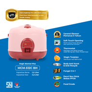 Miyako MCM-512 C BH Rice Cooker Nanoal Berlian Hitam Anti Lengket 1.2 Liter 3 In 1 - Pink