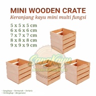Multipurpose storage box wooden storage box - 6 x 6 x 6 cm - 6 x 6 x 6 cm