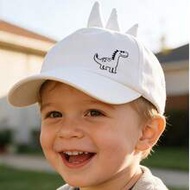 1PC White 3D Dinosour Baseball Cap For Baby, Toddler Infant Cap, Baby Summer Beach Baseball Hats, Bo