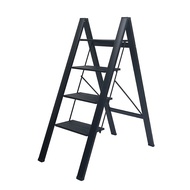 [特價]【大船回港】四階 輕量鋁製家用踏板梯(黑)