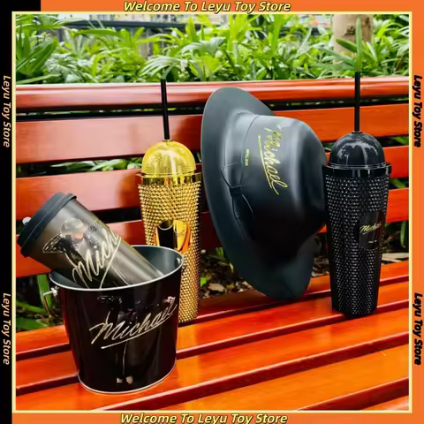 In Stock Michael Jackson Superstar Road Movie Merchandise Microphone Cup Water Bottle Hat Shaped Pop