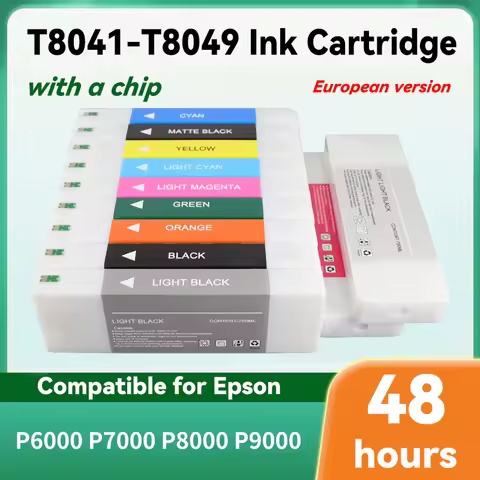 Pigment Ink Cartridge For Epson SureColor P6000 P7000 P8000 P9000 Printer With One Time Chip EU T804