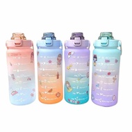 BOTOL MINUM MOTIVASI JUMBO 2 LITER BPA FREE STRAW BOTTLE PREMIUM