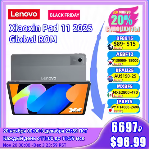Global Rom Lenovo Xiaoxin Pad 2025 WIFI 11'' 90Hz Screen 7040mAh Battery MTK Dimensity 6300 128GB 25