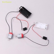 [fireflowerM] Black White 130 Motor Kit With 2xAA Battery Storage Case And Switch 16500 RPM Mini DIY