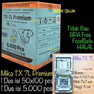 1 Box Mika 7L TX Size 7 cm contains 5,000 pcs Cap Gajah Technoplastika / Tray Mika Cake Box 7cm TX 7