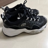 SKECHERS D LITES 3.0 [12955BKW] 女鞋 經典 潮流 穿搭 休閒 運動 厚底