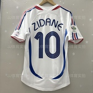 French Jersey 2006 French Away No 10 Zidane Football Uniform 2006 National Team Back Genuine 2025 Ne