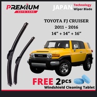 🔥 TOYOTA FJ CRUISER [2011-2016] PREMIUM RUBBER WIPER BLADE JAPAN TECHNOLOGY WIPER BLADE WINDSCREEN W