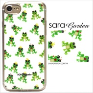 【Sara Garden】客製化 軟殼 蘋果 iphone7plus iphone8plus i7+ i8+ 手機殼 保護套 全包邊 掛繩孔 手繪青蛙小蛙