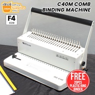 Officom Comb Binding Machine Legal / Long / F4 Size Heavy Duty Binding Machine