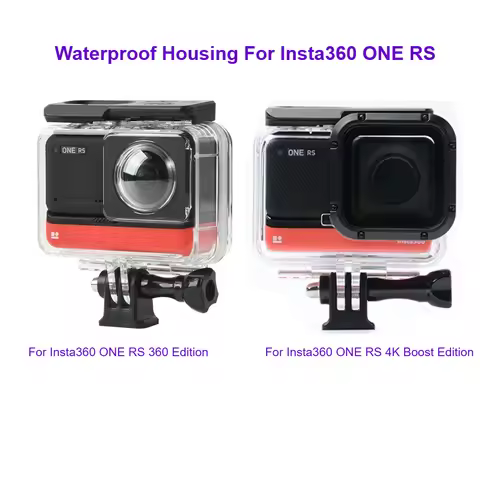 60M Underwater Dive Waterproof Housing Protective Shell For Insta360 ONE RS 4K Boost Edition & ONE R
