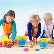 Foldable Water Bucket And Sand Bucket, Children's Beach Water Play And Sand Carrying Bucket, Promoti