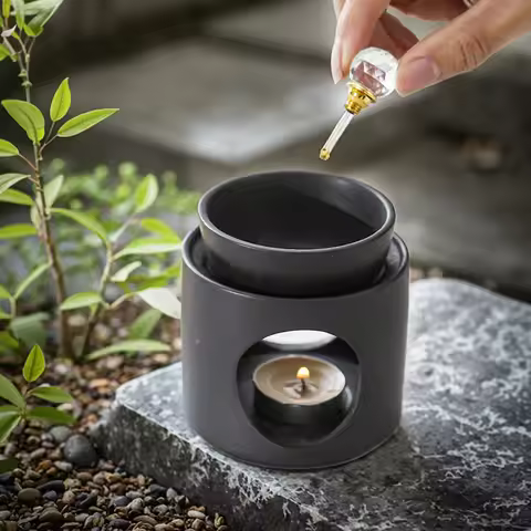 9x10cm European Simple Essential Oil Ceramic Burner Incense Candle Tray Ceramic Incense Burner Home 
