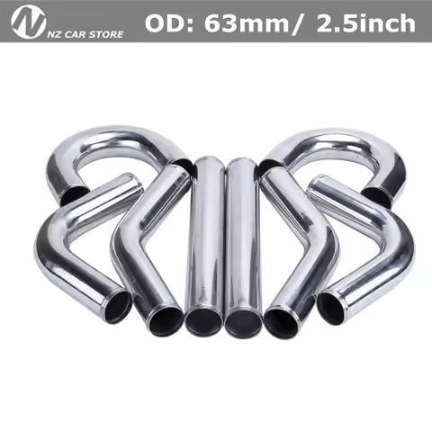 63mm 2.5" inch Aluminum Tube Air Intake Pipe for Racing Car Intercooler 0/45/90/180 Degree L J U S T