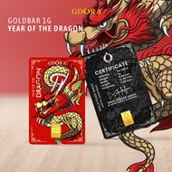 GDORA Gold Bar Furious Dragon 1.00gram 999.9