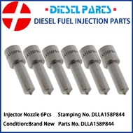 6Pcs Diesel Fuel Injector Nozzle DLLA158P844 for ISUZU N Series F Series 4HK1 4HK1-TCC 6HK1 095000-6