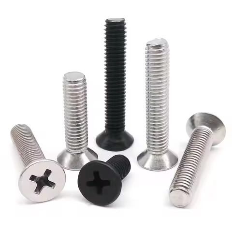 50x M1.2 M1.4 M1.6 M2 M2.5 M3 M3.5 M4 Mini Micro Small Black 304 Stainless steel Cross Phillips Flat