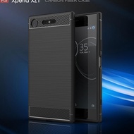 New Carbon Fiber Sony Xperia XZ1/XZ1 Au SOV36 Case Cover Casing Carbon Tpu Anti Shock QYA