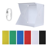 【Fast and Free Delivery】 Photography Tent USB Interface LED 2x5600k 2x550lm 6 Background Cloth Box