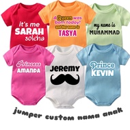 -|| Jumper Bayi Custom Nama / Baju Bayi Custom / Baby Reveal Outfit