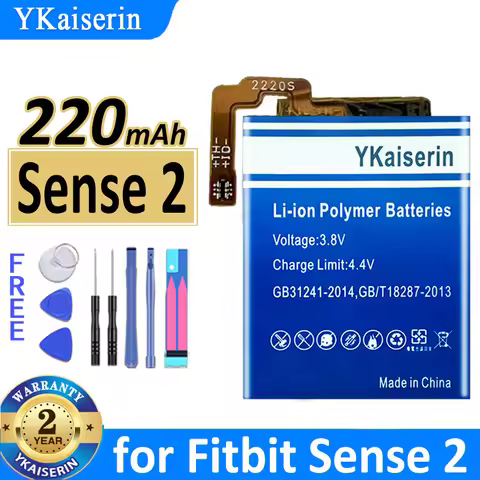 For Fitbit Sense 2 220mAh Smart Sports Watch Battery - Reliable Power Source