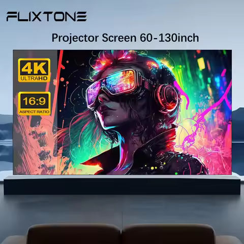 Flixtone Projector Screen Anti-glare curtain Foldable and Portable for Xiaomi Dangbei XGIMI HY300 HY