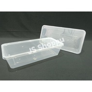 MW 1300 Rectangular Container (50pcs±)/1300ml/Disposable Food Container/Bekas Bungkus Plastik