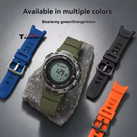 For Casio Pro Trek PRG-240 PRG-130Y PRG-130T PRW-1500 Resin Silicone Watch Strap Replacement Rubber 