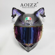 AOIZZ Motorcycle Helmet Decorative Accessories Cat Ears Skiing Womens Style Motorcycle Balance Car A