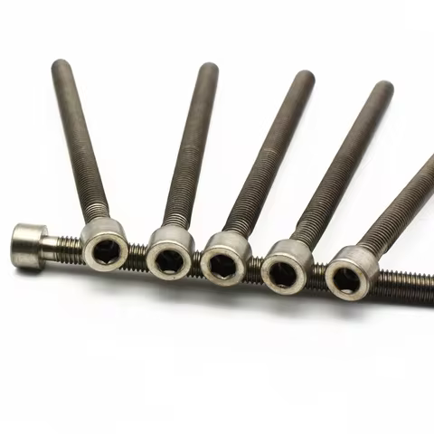 M6 M8 M10 Titanium Bolts 100mm 110mm 120mm Original Ti Color Not Polished Hexagon Socket Titanium Sc