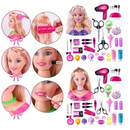 [tenlzsp0bc] Doll Head Hair Styling Set Mannequin Educational Toy for 3 4 5 6 7 8+ Years Old with Ha