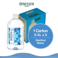 Spritzer Natural Distilled Water 9500ml Bottel 2 x 9.5 Liter