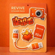 Revive Digicam Sticker Pack Retro Aesthetic Decorative Stickers for Digital Camera Digicam Pouch
