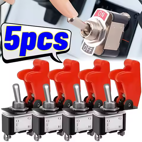 New KN3A-101 Toggle Rocker Switch LED Switch with Protective Cover Car Auto Cover LED Light Toggle S