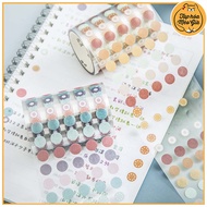 Washi paper stickers with round dots to decorate notebooks mixed in 4 colors 6cmx50cm DOT stickers w