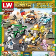 4 in 1 PUBG Team With Car Building Blocks DIY Education Gift Compatible Toys